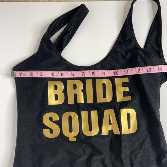 Dixperfect Bride Squad Black and Gold Swimsuit Size XL NWOT - Picture 5 of 8